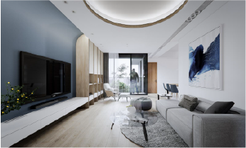 小日山青 客廳3D示意圖